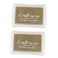 thumbnail image 1 of 2X Rubber Stamp Ink Pad Stamp Inkpad Ink Pad - Gold Gold, 1 of 1