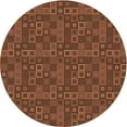 thumbnail image 1 of Ahgly Company Machine Washable Indoor Square Transitional Red Brown Area Rugs, 3' Square, 1 of 7