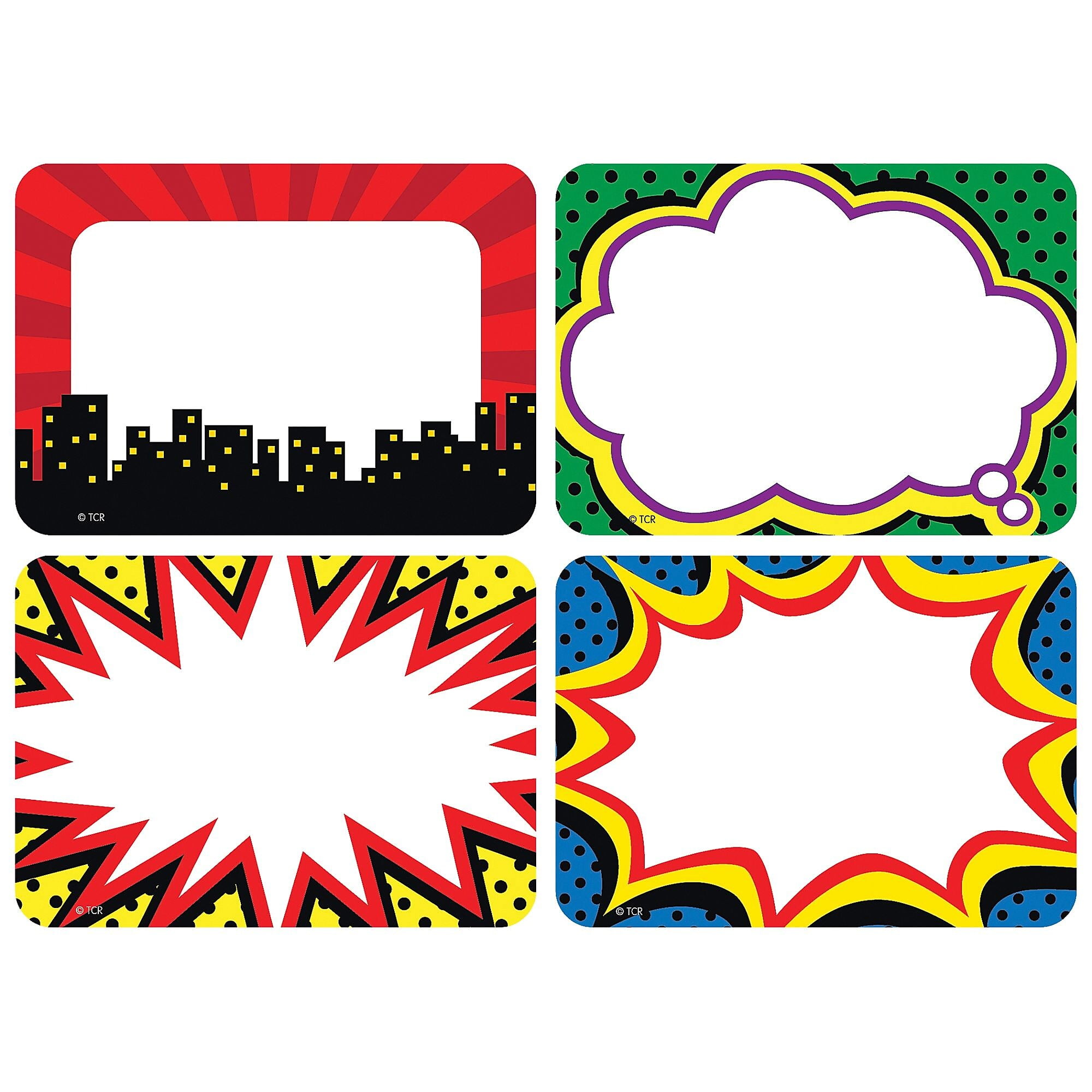 Teacher Created Resources Superhero Name s 2 5 X 3 5 36 Pack Tcr5587 Walmart Com