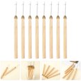 thumbnail image 2 of Shisuyan Dreadlocks Crochet pour Cheveux en Acier Inoxydable et Bois Brun Poignée Confortable Design Portable et Léger 8 Pcs, 2 of 7