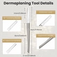 thumbnail image 5 of Dermaplaning Tool for Face Exfoliation, with 20 Replaceable Blades, Facial Shaver/Eyebrow Razor, Peach Fuzz Removal Eyebrow Shaper for Women, Easy to Use Dermaplaner Help Exfoliate and Smooth Skin, 5 of 7