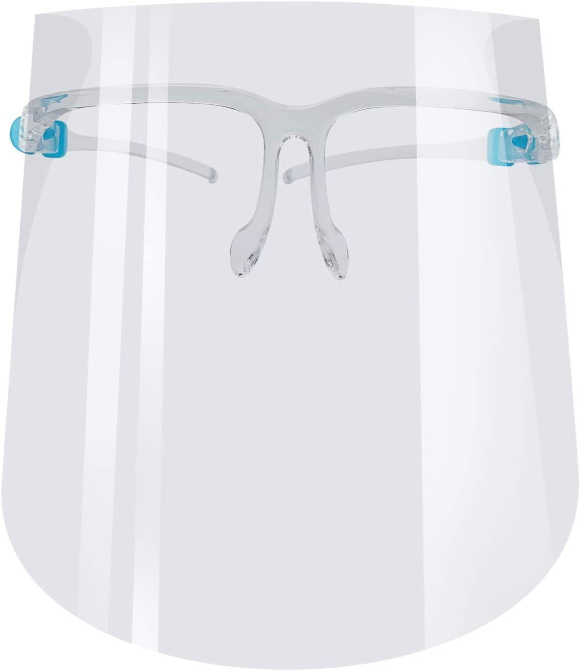 1/2Pack Safety Face Full Shield With Glasses Clear Reusable Protection Cover US 