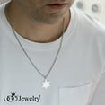 thumbnail image 6 of 555Jewelry Stainless Steel Star of David Necklace for Men & Women, Box Chain Patterned Star Of David Necklace for Women, Small Jewish Star Necklace, Mens Jewish Star Necklace, 20 Inch, Silver, 6 of 9