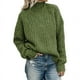thumbnail image 5 of Suéter de mujer europeo y americano Suéter de mujer de cuello alto de punto trenzado, 5 of 5