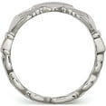 thumbnail image 2 of Stainless Steel Polished Braided Claddagh Ring (Size 6) Made In China sr386-6, 2 of 5