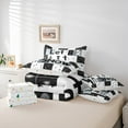 thumbnail image 6 of jejeloiu Let It Snow Twin Bedding Sets 7-Piece,Merry Christmas Bedding Comforter Set,Black White Plaid Sheet Sets For Boy Kids,Microfiber Bedroom Decor Reversible, 6 of 8