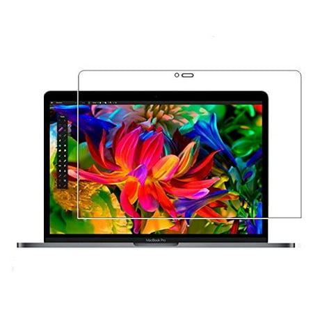 Mac Lustre Glass (Mosiso 9H Hardness High Clarity Scratch Proof Tempered Glass Screen Protector for Newest Macbook Pro 15 Inch with Touch Bar (A1707, Oct 2016),)