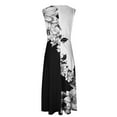 thumbnail image 6 of Jacenvly New Casual Summer Dresses for Women Spring/Summer Sleeveless Color V-Neck Wrapped Chest Dress Long Dress Lightweight Loose Dresses for Women Black, 6 of 6