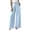 Sky Blue #064, variant on Wide Leg Pants Women High Waisted Pleated Cotton Linen Pants with Pockets Button Casual Pant Travel Vacation Outfits Camel S