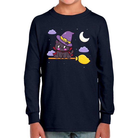 Cute Witch Kitten Long Sleeve Toddler -Image by Shutterstock, 5 Toddler