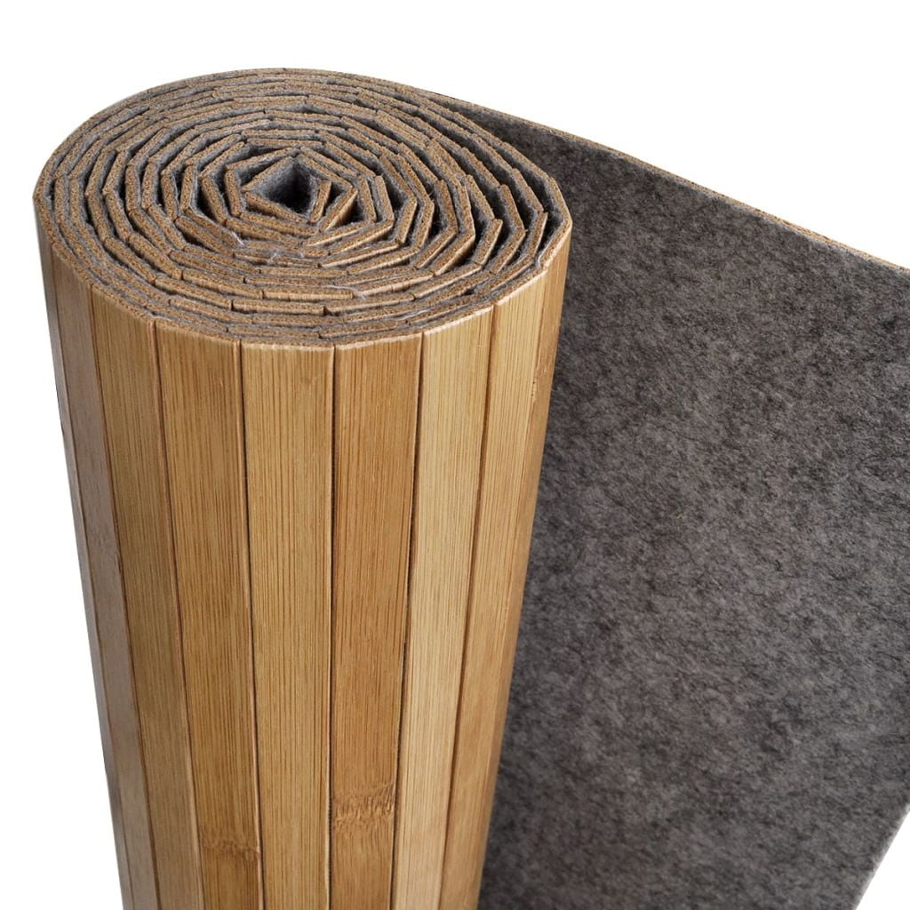 Kepooman Modern Freestanding Folding Woven Bamboo Panel Screen, Natural Kepooman Modern Freestanding Folding Woven Bamboo Panel Screen, Natural