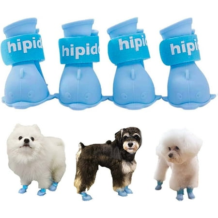 4Pcs Waterproof Dog Boots  Dog Shoes for Snow and Rain Teddy Pomeranian Bichon Small Dogs