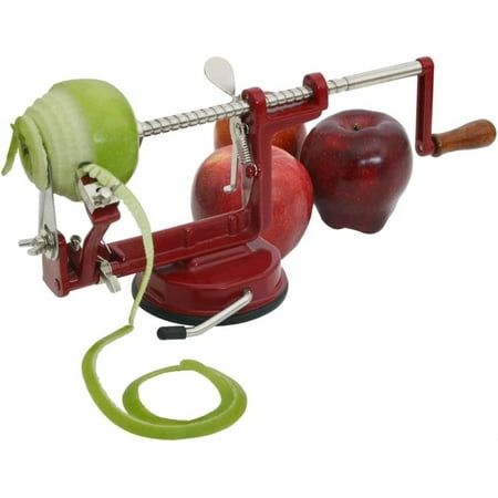 

Apple Peeler and Corer by Casewin - Long Lasting Heavy Duty Chrome Cast Iron with Countertop Suction Cup Powerful Hand Crank for Fruits or Veggies Fall Apple Picking Season Must Have