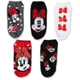 thumbnail image 2 of Disney Femmes Minnie Mouse Lot de 5 Invisibles, Rouge Noir Multicolore, Convient aux Pointures de Chaussettes 9-11 Convient aux Pointures de Chaussures 4-10.5, 2 of 5