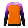 thumbnail image 5 of Tumotour Sweatshirt For Women Crew Neck Long Sleeve Side Split Tunic Pullover Tops Womens Fall Fashion 2024 Casual Patchwork Gradient Color Block Loose Soft Comfortable Pullover Tops, 5 of 5