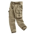 thumbnail image 2 of Wrtxtat Wide Leg Sweatpants for Men Outdoor Athletic Running Hiking Cargo Pants with Multiple Zipper Pockets Khaki XL, 2 of 8