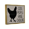 thumbnail image 3 of Stupell Cool People Raise Chickens Sign Animals & Insects Painting Gold Floater Framed Art Print Wall Art, 3 of 6
