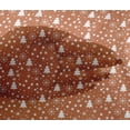 thumbnail image 4 of oneOone Viscose Chiffon Rust Brown Fabric Snowflake,Star & Tree Sewing Material Print Fabric By The Yard 42 Inch Wide, 4 of 4