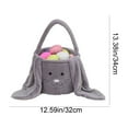 thumbnail image 3 of Pklyzj Plush Easter Bunny Basket Easter Buckets with Long Plush Ear Personalized Egg Hunting Easter Bags,Bunny Easter Tote Bags for Easter Decorations Candy, 3 of 6