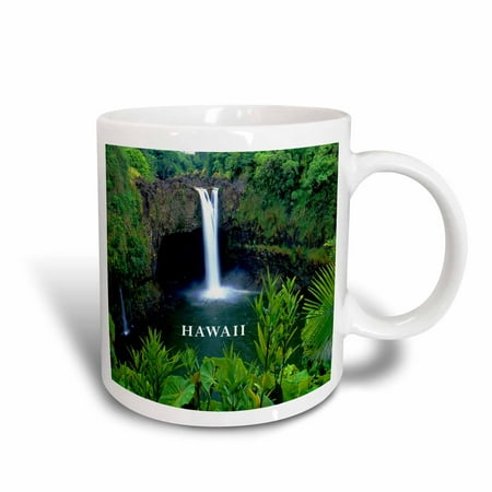 3dRose Waterfall On Big Island Of Hawaii, Ceramic Mug,