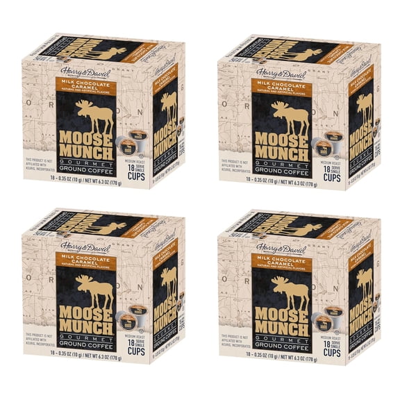 Moose Munch by Harry & David, Milk Chocolate Flavored Single Serve Coffee K-Cups - 72 Count)
