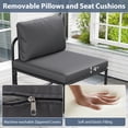 thumbnail image 4 of Gymax Patio Chairs Set of 2 w/ Removable Cushions Heavy Duty Metal Frame Poolside, 4 of 8