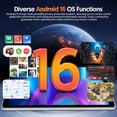 thumbnail image 5 of 10.1 inch Android 16 Tablets, Penta-Core, 8GB+32GB+1TB Expansion,1280x800 IPS, 6000mAh Battery, BT5.0, 2+2MP Dual Cameras,5G WiFi,White, 5 of 5