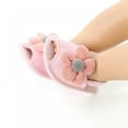 thumbnail image 4 of GYRATEDREAM Baby Girl Barefoot Flower Sandals & Headbands Set Cotton Flower Baby Sandals 0-18 Months, 4 of 7