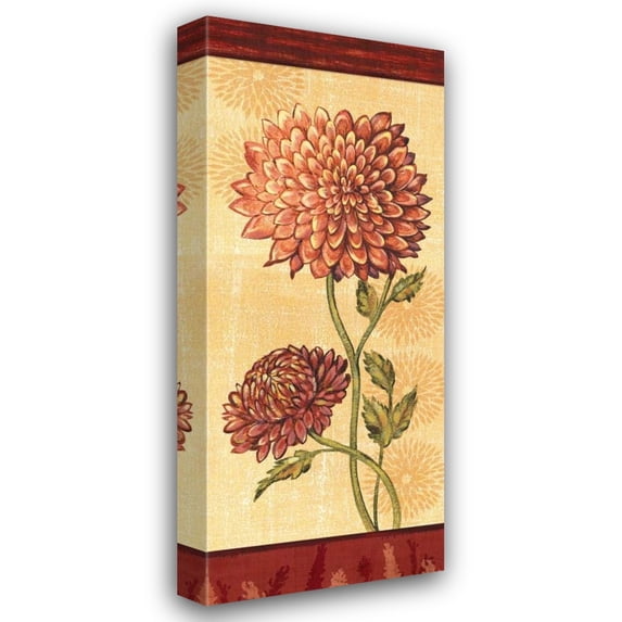 Charlene Audrey 15x32 Gallery Wrapped Canvas Wall Art Titled - Dahlia I