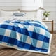 thumbnail image 2 of Sherpa Fleece Throw Blanket 60" X 80" Reversible Plush Fluffy Large Big Blanket Lattice Flannel Blankets For Sofa Couch Bed (grey-soft Blue, 60"*80"), 2 of 4