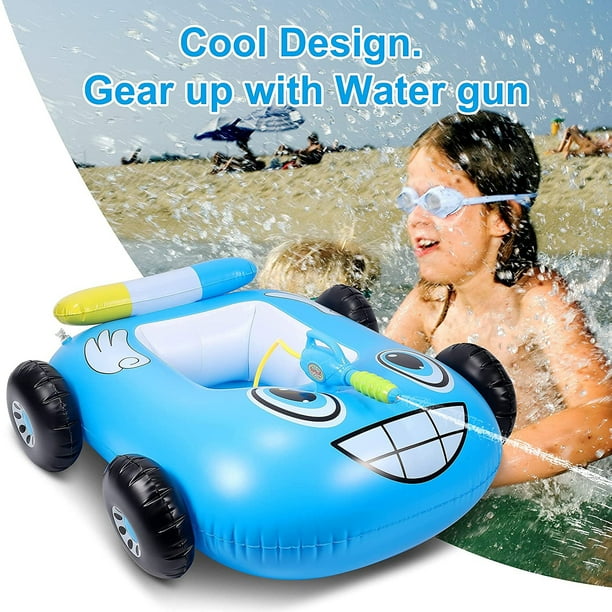 Kids Pool Float Inflatable Seat Boat with Squirt Water Gun Raft Toy