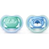 Philips Avent Ultra Air Pacifier, 6-18 months, blue/green, fashion decos, 2 pack, SCF342/22