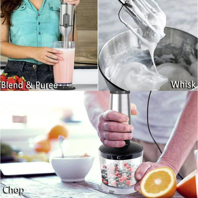 GDOR Hand Blender, Grey, Scratch Resistant Blade Guard, One-Hand Variable  Speed Control, Efficient & Quiet Power System, Easy to Clean & Store