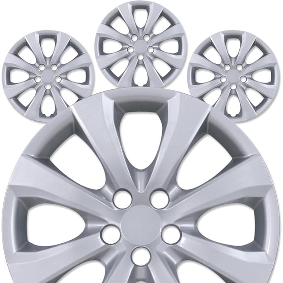 16" Lacquer Hubcaps Compatible with 2020-2026 Toyota Corolla & 2023-2026 Toyota Corolla Hybrid LE Steel Wheels - Set of 4,Snap-on Design Wheel Rim Covers