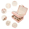 thumbnail image 5 of Unique Bargains 2 Layer Jewelry Box PU Leather Jewelry Organizer Case with Drawer Pink, 5 of 7