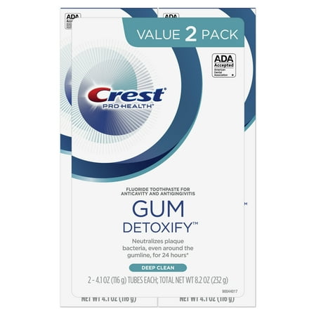 Crest Gum Detoxify Deep Clean Toothpaste, 4.1 oz, Pack of 2