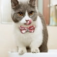 thumbnail image 4 of Dog Cat Collars with Bow Tie and Bell,Cat Collars Plaid,Breakaway Adjustable Tie Collars,Cute Collar for Pet, 4 of 6