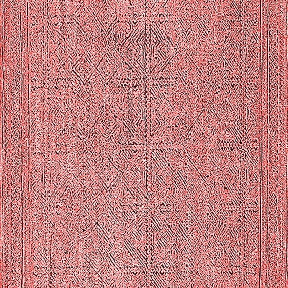 Ahgly Company Indoor Square Solid Red Modern Area Rugs, 7' Square