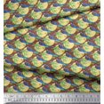 thumbnail image 2 of Soimoi Poly Crepe Fabric Bird,Palm Tree & Sun Nature Printed Fabric 1 Yard 42 Inch Wide, 2 of 3
