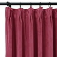 thumbnail image 3 of TWOPAGES Velvet Light Filtering Drape Pinch Pleated Curtain for Bedroom, 1 Panel, 52"x96", Red, 3 of 6