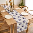 thumbnail image 3 of Table Runner 90 Inches Long for Kitchen Dining, Purple Spring Floral Dresser Scarf Farmhouse, Dining Table Decorations for Wedding/Parties, Farmhouse Flowers Modern Art 13 x 90 In, 3 of 8