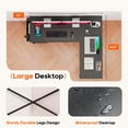 thumbnail image 3 of Dkelincs 50 inch L Shaped Home Office Desk with Side Storage Bag & CPU Stand, Corner Computer Desk for Study Writing & Gaming, Black, 3 of 8
