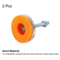 thumbnail image 3 of Leveling Feet, 2Pack M12x80x80mm - Carbon Steel Non-Skid Anti-shock Adjustable Table Feet for Furniture Workshops, 3 of 5