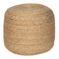 thumbnail image 3 of Lillian Ottoman Black Ottoman, Modern Style, Braided jute leg, Jute, Indoor Living, 3 of 9
