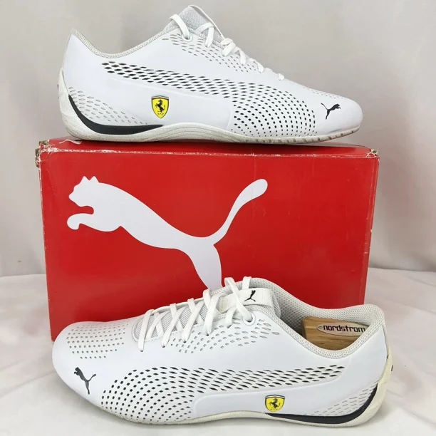 PU & MA FERRARI SF Drift Cat 5 Ultra II White-Black PU & MA Men’s Size 9.5