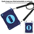 thumbnail image 2 of Dteck iPad 6th/5th Generation Case 9.7 Inch, Heavy Duty Protective Shockproof Case with 360 Rotating Stand/Handle/Shoulder Strap for iPad 6th/ 5th Gen,Navy Blue, 2 of 11