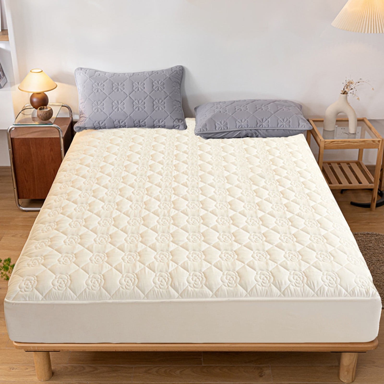 Tgbvmt Waterproof Fitted Sheet 78.7x59In Mattress Protective Cover Design Organizer For Anti Slip Fit Waterproof Stainproof Breathable Quiet Home Hotel Dorm Bedroom Bedding Decor Sheets