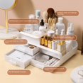 thumbnail image 4 of Caja de cosméticos tipo cajón, tocador, caja de almacenamiento de cosméticos de escritorio, compartimento, estante de acabado, 4 of 5