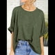 thumbnail image 4 of Camiseta Holgada Informal de Verano de Corta para Mujer. Verde S, 4 of 9