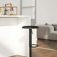 thumbnail image 3 of Merrick Lane Retro Style Height Adjustable Barstool with Footrest in Black, 3 of 11